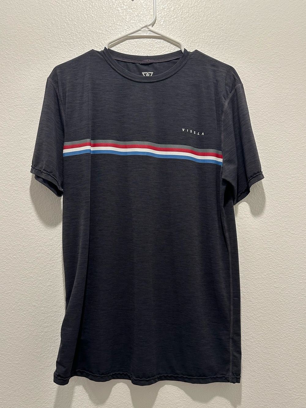 Vissla -  Men's Navy Stripe Crew T-Shirt